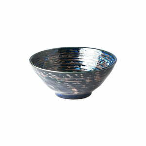 Ciemnoniebieska ceramiczna misaMIJ Copper Swirl, ø 20 cm obraz