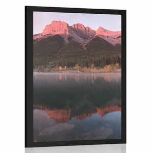 Plakat zachód słońca nad Dolomitami obraz