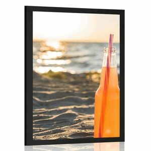 Plakat orzeźwiający napój na plaży obraz