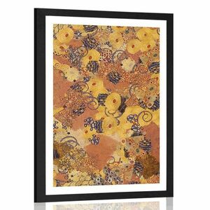 Plakat z passe-partout abstrakcja inspirowana G. Klimt obraz