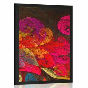 Plakat abstrakcyjne pastelowe liście obraz