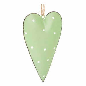 Zestaw 3 zielonych metalowych wiszących dekoracji Dakls Dotty Heart obraz