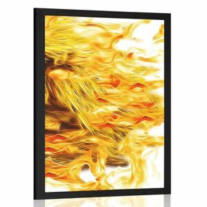 Plakat abstrakcyjny ogień obraz