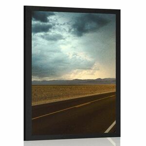 Plakat droga na środku pustyni obraz