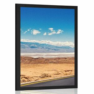 Plakat droga przez krajobraz obraz