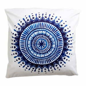 Niebiesko–biała poduszka dekoracyjna 45x45 cm Mandala – JAHU collections obraz