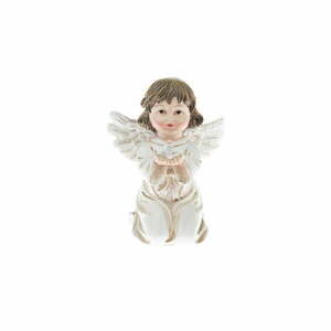 Biała figurka anioła z książką Dakls, wys. 10, 5 cm obraz