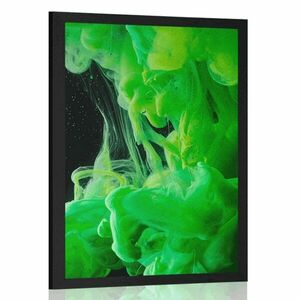 Plakat zielone płynące kolory obraz