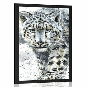 Plakat malowany leopard obraz