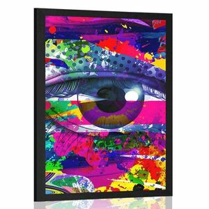 Plakat ludzkie oko w stylu pop-art obraz