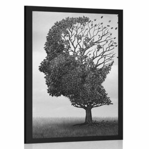 Plakat drzewo w formie twarzy obraz