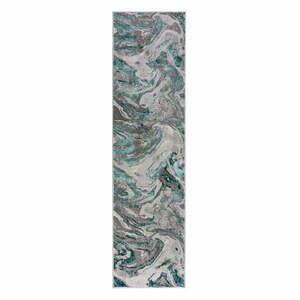 Szaro-niebieski chodnik Flair Rugs Marbled, 30x230 cm obraz