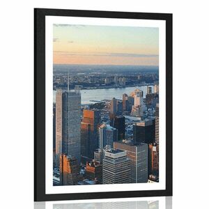 Plakat z passe-partout panorama Nowego Jorku obraz