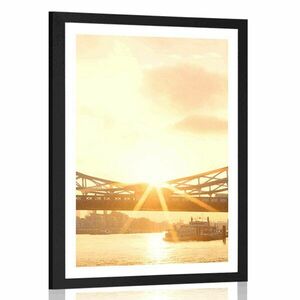 Plakat z passe-partout Tower Bridge w Londynie obraz