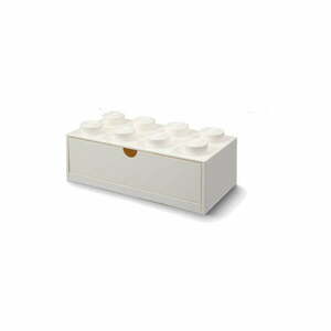 Biała skrzynka na biurko z szufladą Brick - LEGO® obraz