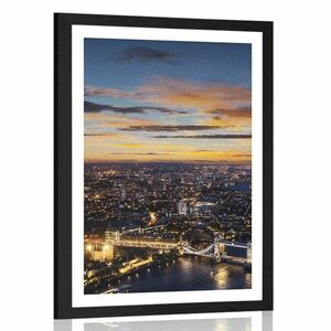 Plakat z passe-partout widok z lotu ptaka na Tower Bridge obraz
