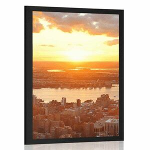 Plakat zachód słońca nad Nowym Jorkiem obraz