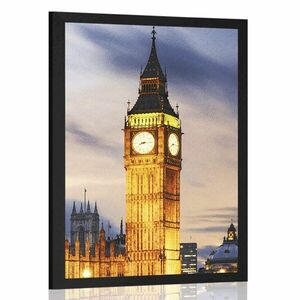 Plakat Big Ben w Londynie nocą obraz