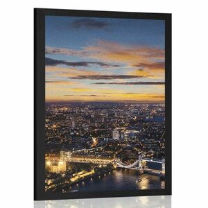 Plakat widok z lotu ptaka na Tower Bridge obraz
