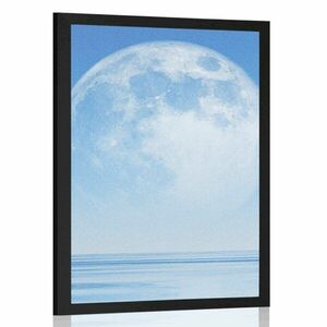 Plakat księżyc nad morzem obraz