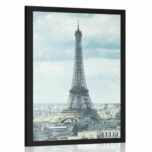 Plakat zimowy Paryż obraz