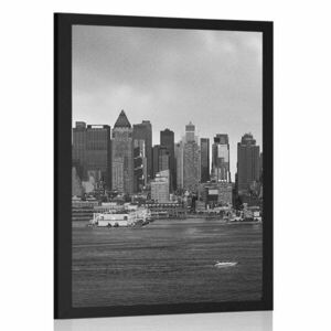 Plakat wyjątkowy Nowy Jork w czerni i bieli obraz
