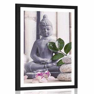 Plakat z passe-partout wellness Budha obraz