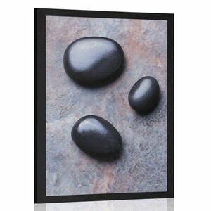 Plakat piękna martwa natura z kamieniami Zen obraz