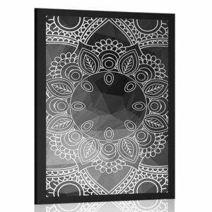 Plakat czarno-biała Mandala obraz