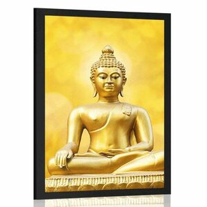 Plakat złoty posąg Buddy obraz