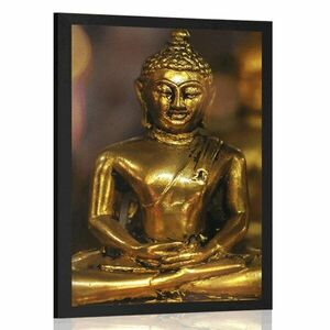 Plakat Budda z abstrakcyjnym tłem obraz