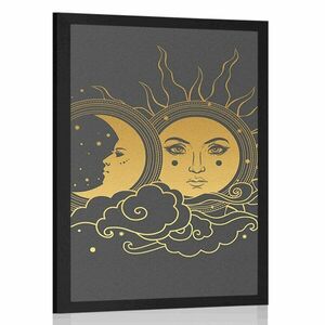 Plakat harmonia słońca i księżyca obraz