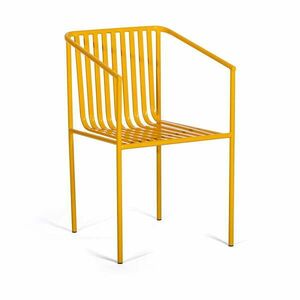 Zestaw 2 żółtych krzeseł ogrodowych Bonami Selection Cecile obraz