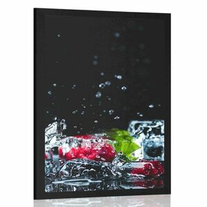 Plakat owocowe lodowe kostki obraz