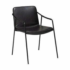 Czarne krzesło do jadalni z imitacji skóry DAN-FORM Denmark Boto obraz
