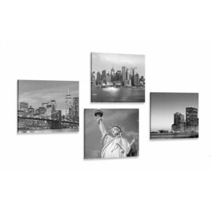 Zestaw obrazów Nowy Jork w wersji czarno-białej obraz
