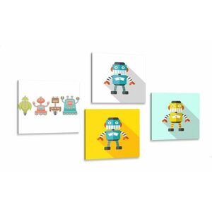 Zestaw obrazów dla miłośników robotów dla dzieci obraz