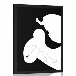 Plakat czarno-biała oryginalność kobiety obraz