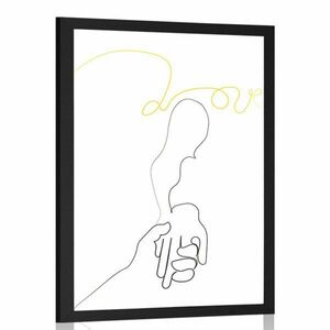 Plakat kochający dotyk rąk obraz