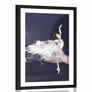 Plakat passepartout namiętny taniec baleriny obraz