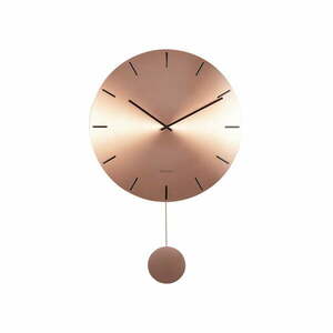 Zegar wahadłowy w kolorze miedzi Karlsson Impressive, ø 47 cm obraz