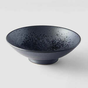 Czarno-szara miska ceramiczna na zupę MIJ Pearl, ø 24 cm obraz