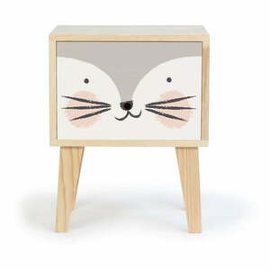 Dziecięca szafka nocna z drewna sosnowego The Wild Hug Kitten obraz