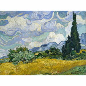 Reprodukcja obrazu Vincenta van Gogha – Wheat Field with Cypresses, 60x45 cm obraz
