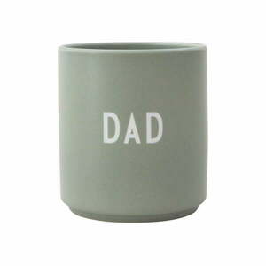 Zielony porcelanowy kubek 300 ml Dad – Design Letters obraz