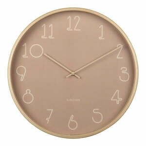 Różowy zegar Karlsson Sencillo, ø 40 cm obraz