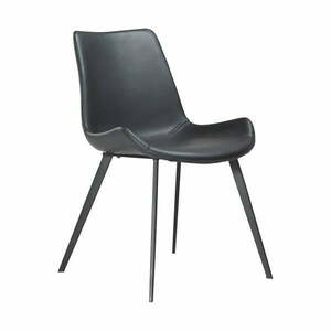 Czarne krzesło z imitacji skóry DAN–FORM Denmark Hype obraz