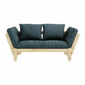 Sofa rozkładana z niebieskozielonym pokryciem Karup Design Beat Natural obraz