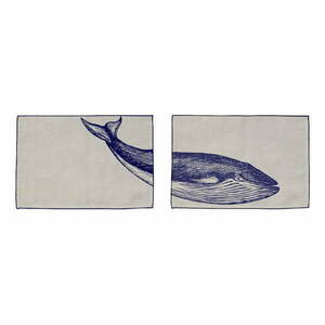 Zestaw 2 mat stołowych Madre Selva Blue Whale, 45x30 cm obraz