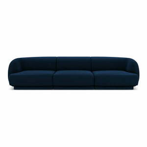Niebieska aksamitna sofa 259 cm Miley − Micadoni Home obraz